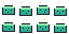 Original sheet: eight green sprites on a transparent background
