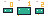 Actual browser PNG of three unequal frames centered in sixteen-by-sixteen cells